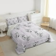thumbnail image 3 of jejeloiu Country Flowers Full Size Comforter Sets,Botanical Plants Theme Bedding Comforter Set,Modern Minimalist Aesthetic Bedding Sets For Girls,Ultra Soft Home Decor Reversible,3pcs, 3 of 8