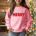 thumbnail image 4 of HXWCHs Soft cotton girls' sweatshirts Girls Long Sleeve Letter Print Sweatshirt Pullover top with Cute Design for Children Pink 12-13 Years, 4 of 5