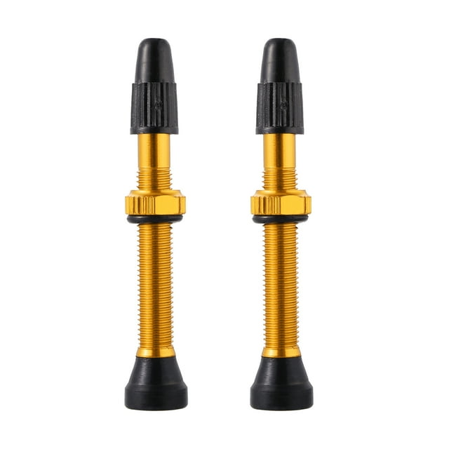 2uds 60mm Bicicleta Válvula Vástago Francés Tipo Válvula Aluminio Aleación Dorado Tono