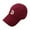 Wine, variant on Mens Baseball Caps Letter D Baseball Cap Adjustable Sun Hat For Casual Outdoor Activities Black One Size