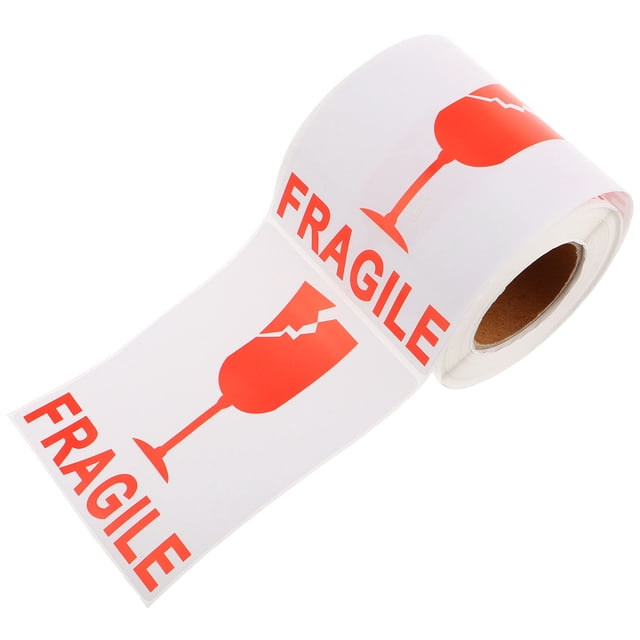 GOOHOCHY Autocollants de Précaution Fragiles 1 Rouleau Étiquettes Adhésives Rouges pour une Manipulation Sécurisée pendant l'Expédition