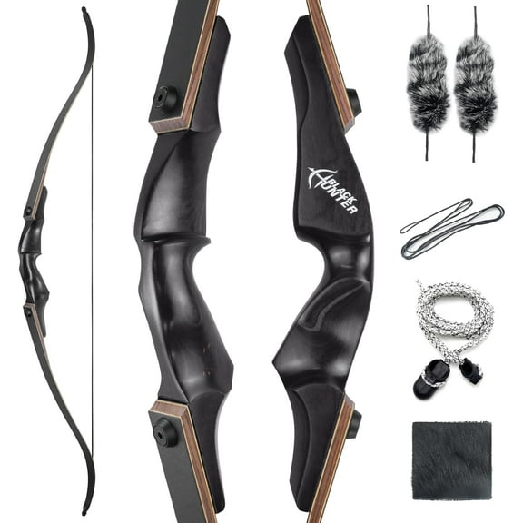 Takedown Hunting Recurve Bow 60 inch 25-60 lbs for Adult