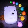 thumbnail image 4 of Oso Luz Nocturna Para Niños Y Bebés Con Mando A Distancia oso de fresa 9 Colores De Iluminación, 4 of 5