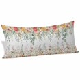 thumbnail image 2 of Spring Floral Body Pillow Covers 20"x60", Watercolor Roses Eucalyptus Leaves Botanical Soft Brushed Microfiber Breathable Throw Pillow Covers, Pillowcase with Zipper for Couch Sofa Bedroom, 2 of 9