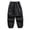 Black, variant on GZMOALH Men's Lightweight Nylon Cargo Jogger Pants, Drawstring Waist Utility Pants with Adjustable Hems