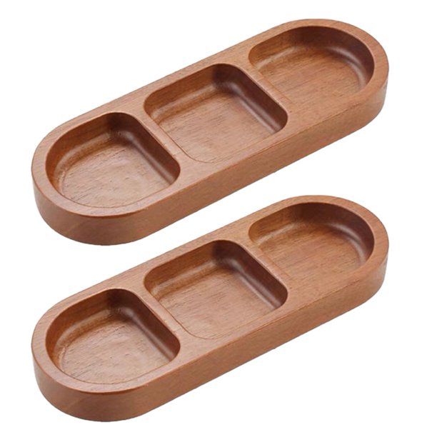 Bandeja Rectangular de Madera Maciza Bandeja para Condimentos Bandeja para Desayuno Bandeja para Sushi Bandeja para Salsa Bandeja para Condimentos para Cenas de Cocina B