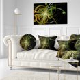 thumbnail image 3 of Designart Soft Yellow Fractal Flower Design - Floral Throw Pillow - 12x20, 3 of 5