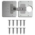 thumbnail image 1 of 1 Set Cabinet Door Hinges Hinge Repair Plate for Cabinet Furniture Drawer Window Stainless Steel, 1 of 8