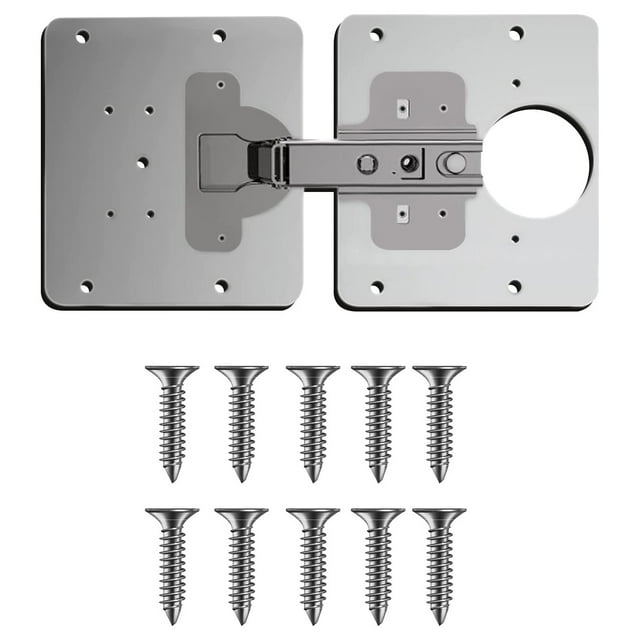 1 Set Cabinet Door Hinges Hinge Repair Plate for Cabinet Furniture Drawer Window Stainless Steel