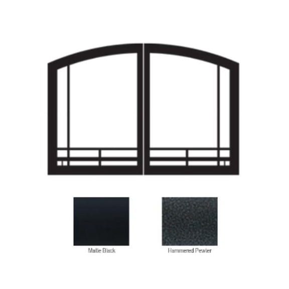 Mission Arched Door Set, Black