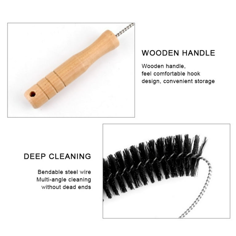 Bendable Cleaning Brush Long Bristles Multipurpose Flexible Cleaner Washing  Machine Condenser Dust Removal Brushes Wooden Handle