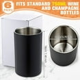 thumbnail image 2 of 6 Pack Wine Chiller Bucket Wine Bottles Cooler Bulk, Stainless Steel Double Wall Insulated Champagne Ice Bucket for Parties,Fits for 750 ml Bottles(Black), 2 of 14