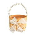 thumbnail image 4 of Cesta de boda con asa, pequeña cesta de regalo decorada con cinta para decoración del hogar 15.5 cm, 4 of 9