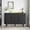 Black, variant on Feishominoo 47" Storage Cabinet with 2 Sliding Tambour Doors and 3 Drawers, Curved Fluted Sideboards Buffet for Living Room Hallway Entryway, Walnut