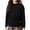 Black, variant on Qingpeng Toddler Girls Thermal Knit Sweater Kids Casual Loose Turtleneck Long Sleeves Solid Sweatshirt Fall Winter Thick Pullover