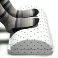 thumbnail image 3 of Minimalist Foot Rest, Ornamental Small Leafy Plus Shapes in Repeating Design Geometric Art, Non-Slip Backing Adjustable Ergonomic Memory Foam Leg Support for Office, Charcoal Grey White, by Ambesonne, 3 of 5