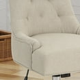 thumbnail image 3 of GDF Studio Bagnold Contemporary Tufted Adjustable Swivel Office Chair, Wheat Fabric, 3 of 7