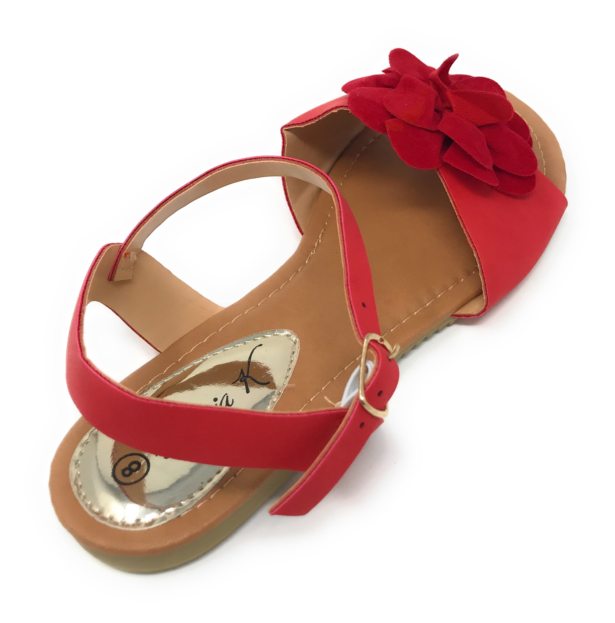 Victoria K Women's Solid Flower Sandals