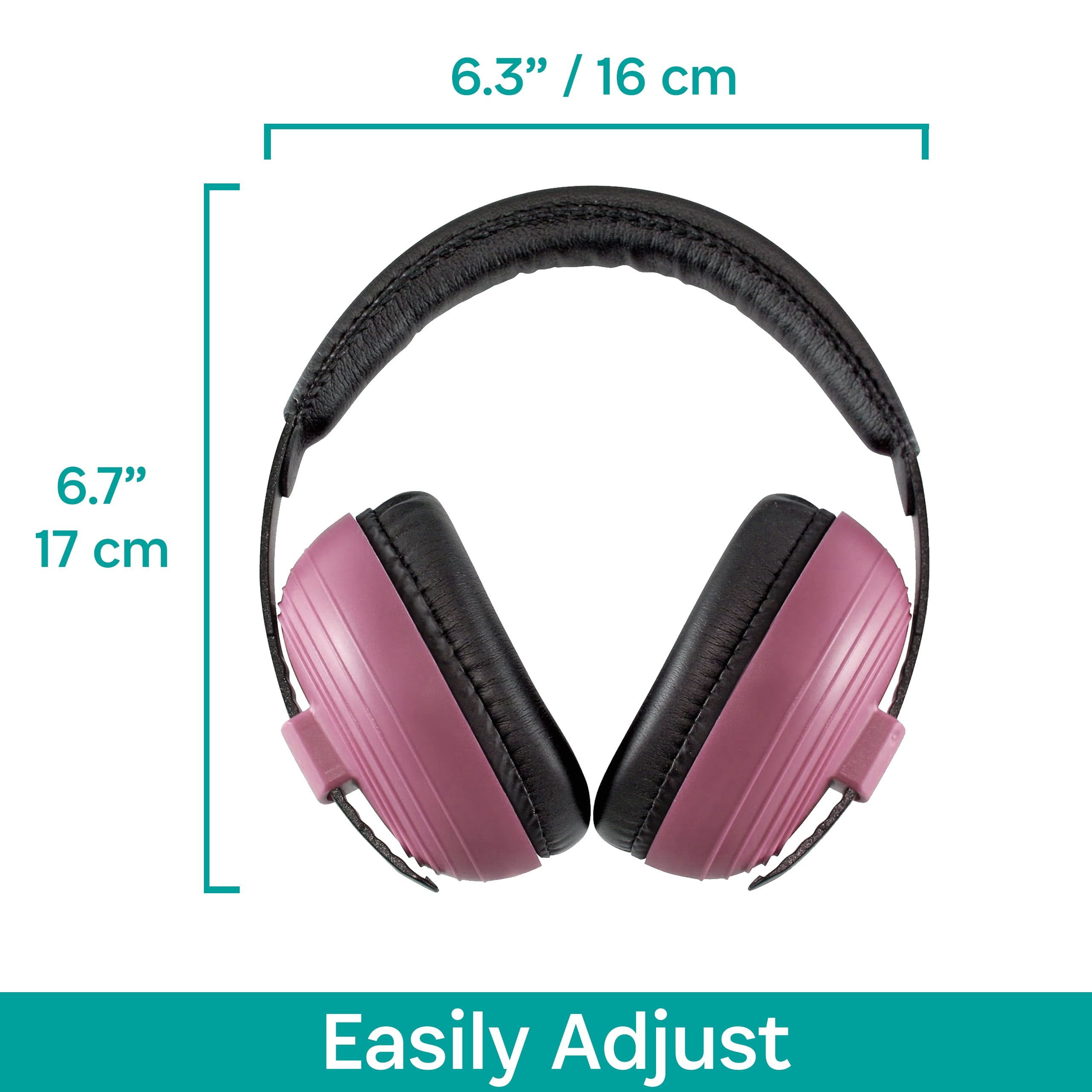 KidCo Whispears S832 Pink- Baby Ear Protection Headphones, Noise Cancelling Ear Muffs for Babies, Toddlers, & Infants