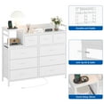 thumbnail image 2 of Dresser TV Stand with Power Outlet, Bedroom Dresser with 9 Drawers, Chest of Drawers for Living Room, Hallway, 2 of 8