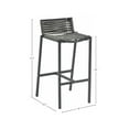 thumbnail image 3 of Meridian Furniture Maldives Grey Rope Fabric Outdoor Patio Barstool, 3 of 9