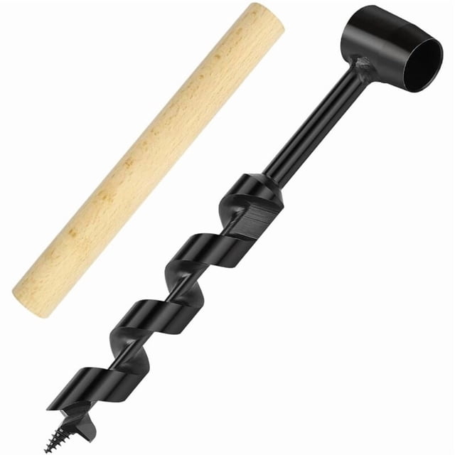 Hand Auger, Portable Woodworking Hand Auger Multipurpose Auger Auger for Camping, Outdoors, Hiking
