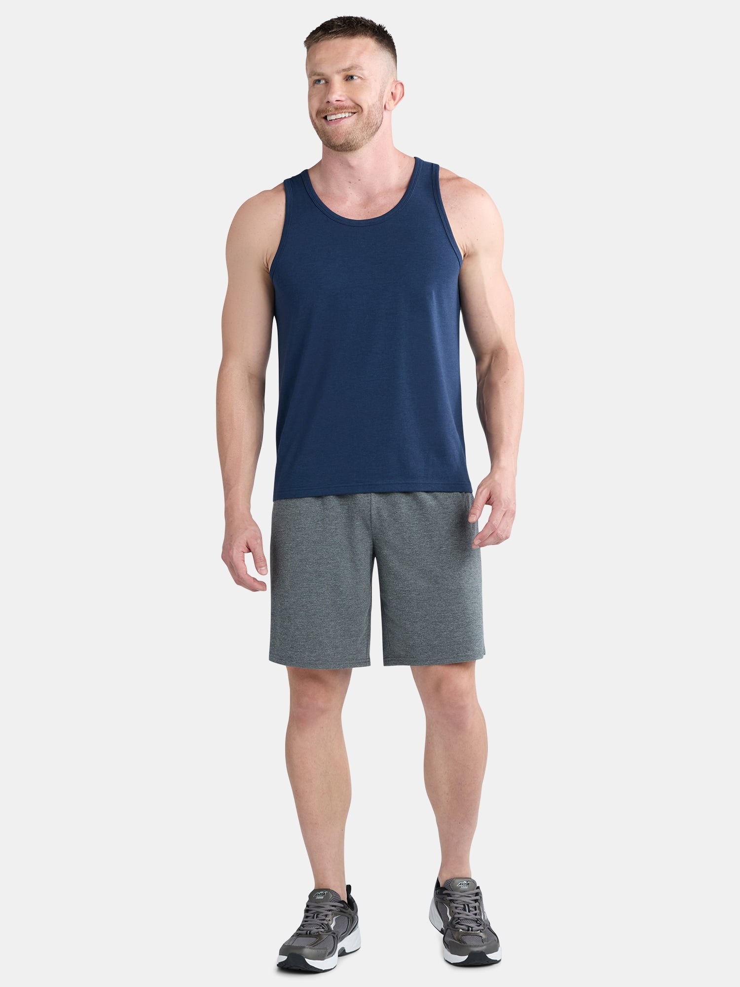 Athletic Works Men's and Big Men's Tri-Blend Active Shorts, 7" Inseam, Sizes S-5XL