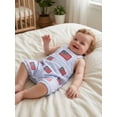 thumbnail image 6 of Lairauiy Baby Toddler Boy 4th of July Overall Romper 3 6 12 18 Months Flag/Popsicle Embroidery Sleeveless Patriotic Striped Jumpsuits, 6 of 9