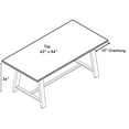 thumbnail image 7 of KFI Studios Urban Loft 7' x 3.5' Bistro Table, Solid Wood Natural Top, 7 of 7