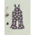thumbnail image 2 of hirigin Toddler Kids Girls Overalls Sun Print Sleeveless Flare Pants Straps Jumpsuits Summer Casual One-Piece Clothes, 2 of 7