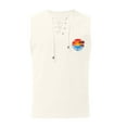 thumbnail image 3 of Camisetas de Verano para Hombre, Corbata Casual de Color Sólido sin Mangas Cuello Redondo Camiseta de Camiseta Hecha de 60% Algodón 40% Lino, Bajo Camisetas para Hombres, 3 of 3
