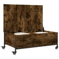 thumbnail image 3 of vidaXL Table Basse avec Roues Chêne Fumé 91x55x34 cm Bois Manufacturé, 3 of 5