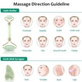 thumbnail image 3 of Jade Roller Gua Sha Raspador de piel Jade Stone Juego facial Cuidado de la piel facial Mas Abanopi Rodillo de jade, 3 of 6