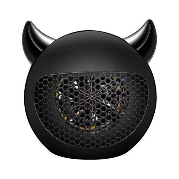 Injueey Mini calentador de espacio de para oficina, ventilador de calefacción para habitación interior, calentadores eléctricos de invierno Accesorios para electrodomésticos Negro/enchufe de EE. UU.