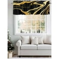 thumbnail image 5 of Black Gold Valances for Windows Marble Luxury Abstract Glitter Fluid Pattern Rod Pocket Curtains Valance Short Window Treatment Drapes for Living Room, Bedroom Bathroom 42"&nbsp;W x 12" L, 5 of 5