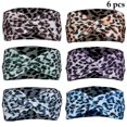 thumbnail image 2 of Bandeau pour Femmes Imprimé Léopard: 6 Pcs Bandeau Torsadé Doux, 2 of 10