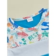 thumbnail image 6 of Suealasg 2Pcs Little Boys Beach Outfits 1T 2T 3T 4T 5T 6T Kids Boys Summer Clothes Short Sleeve Letter Dinosaur Print T-shirt +Shorts Set, 6 of 9