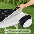 thumbnail image 5 of Dark Blue Sun Moon Wreath Pattern Round Fitted Tablecloth with Elastic Edge,Dining Table Cover Waterproof,Outdoor Round Tablecloth for Camping,Dining,Indoor and Outdoor, 5 of 7