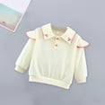 thumbnail image 4 of Diufon Spring Undershirt for Toddler Girls Long Sleeve Thin Pullover Top Solid Color Crew Neck Baby Girl Top (24-30 Months, White), 4 of 6