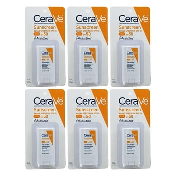 CeraVe SPF 50 Face & Body Mineral Sunscreen Stick for Sensitive Skin, Kids & Adults, 0.47 oz