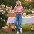thumbnail image 6 of Pink Breast Cancer Awareness Shirts Women October Inspirational Pink T-Shirts Short Sleeve V-Neck Casual Tee Tops, 6 of 6