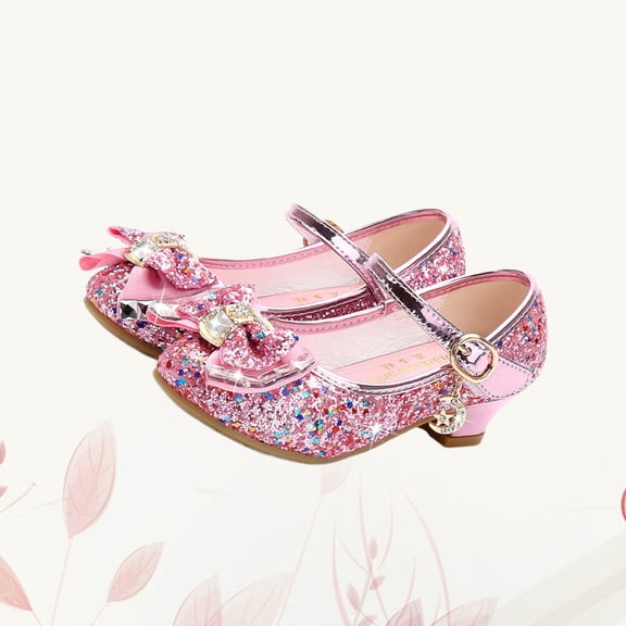 Tineasur Girls Sequin Heels Comfortable Footwear Design 1 Pair Stylish Dress Shoes