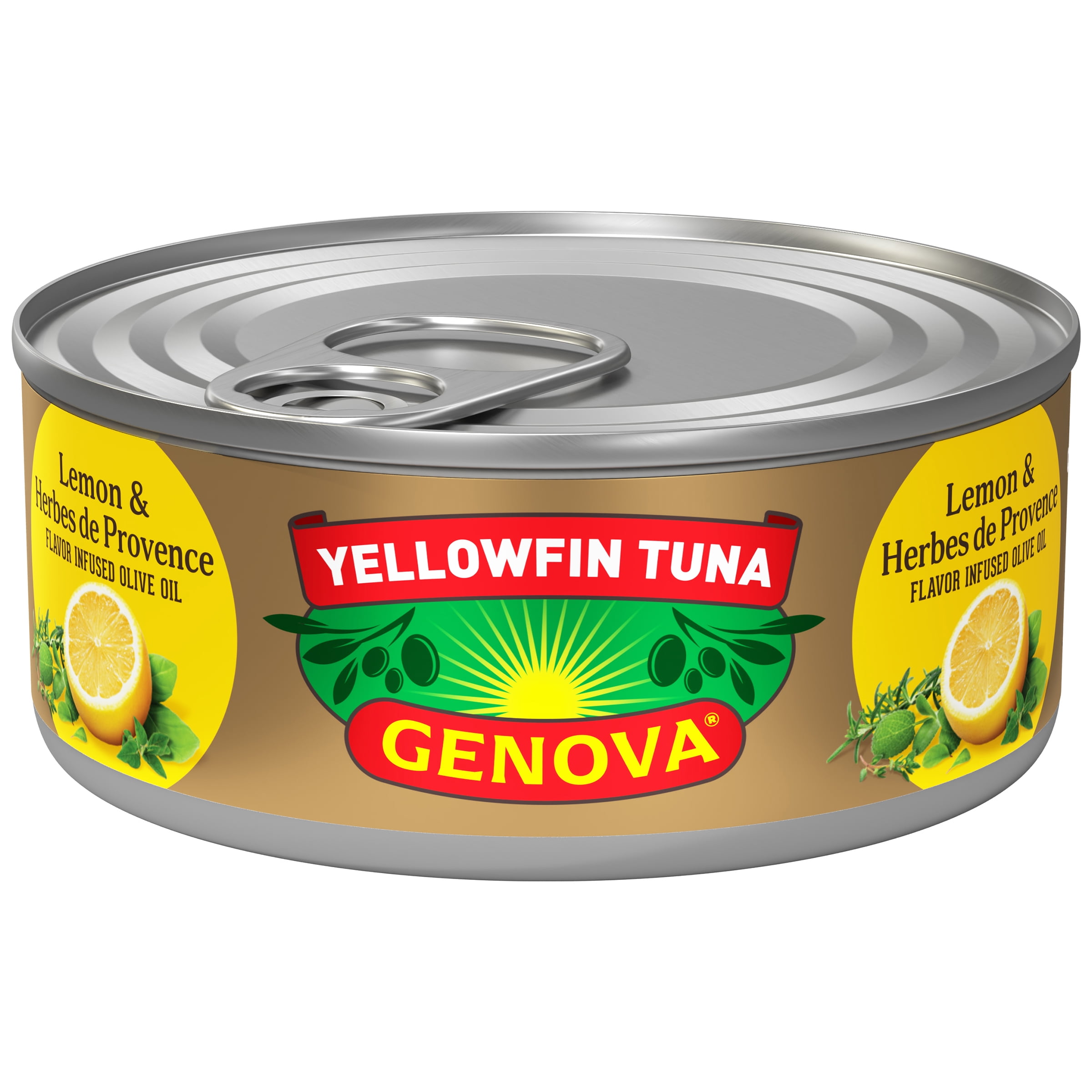 (4 pack) Genova Premium Yellowfin Tuna in Lemon and Herbes de Provence Infused Olive Oil 5 oz