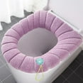 thumbnail image 2 of Household Toilet Seat Cover, Warm Washable Toilet Mat for Winter, Soft Acrylic Fiber Knitted Toilet Seat Cushion for Comfort and Easy Installation, 2 of 6