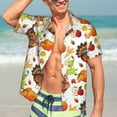 thumbnail image 7 of Disketp Hawaiian Shirts For Men,Holiday Thanksgiving Turkey Apple Family Dinner Print Mens Casual Short Sleeve Button Down Shirts Beach Shirt, 7 of 7