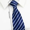 thumbnail image 5 of Hoppin Gee Men's Blue Stripe Zipper Necktie Boy zipper tie For Business Campus and Wedding Occasions, 5 of 6