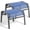 Blue, variant on Outdoor Ottoman Set of 2, All Weather Outdoor Foot Stool with Supportive Textliene and Metal Frame, Stackable Oversized Outdoor Foot Rest for Furniture Patio Garden Pool, Beige