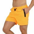 thumbnail image 3 of Dagugfen Mens Shorts with Zipper Pockets 5 Inch Inseam Elastic Waisted Athletic Running Short Pants for Men, 3 of 4