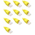 thumbnail image 1 of Patch Réseau Cat6 Ethernet 15 Pieds Cables Jaune RJ45 m/m (10 Pack), 1 of 3