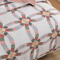 thumbnail image 5 of 3 Pcs 100% Cotton Double-Ring Chain Patchwork Quilt Bedspread Set |Sofa and Breathable Bed Coverlet Set Rustic/Lodge Style, 5 of 12